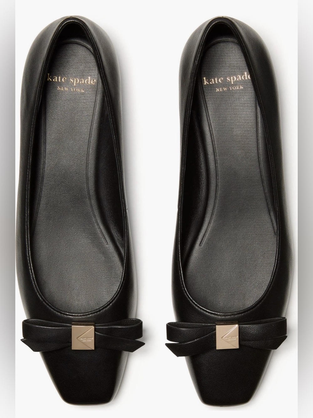Kate Spade “Deco Bow” Flats - Black - Size 9 - NWT